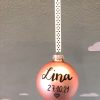 Personalisierte Kugeln rosa