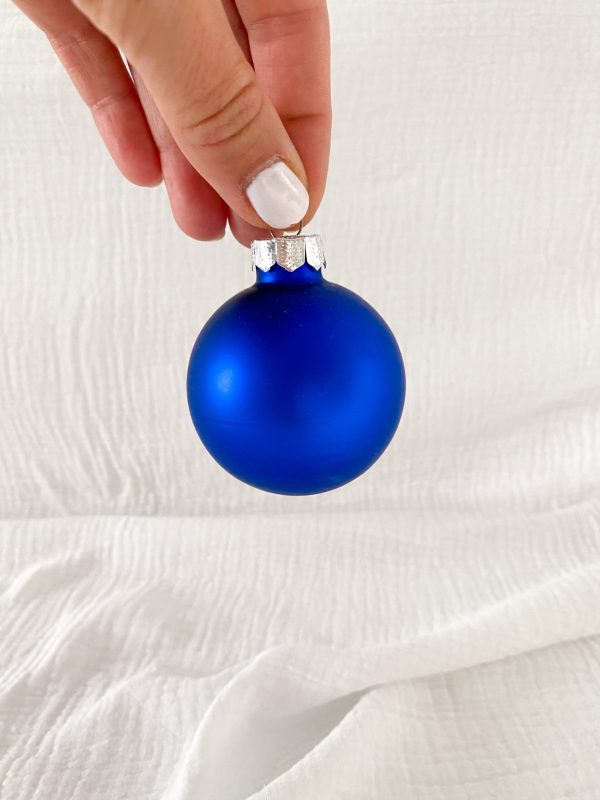 Personalisierte Kugeln blau