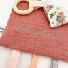 Knistertuch Zarte Blumen personalisierbar