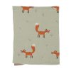 Babydecke „Flowery Fox“ aus Baumwolle – 80x100 cm