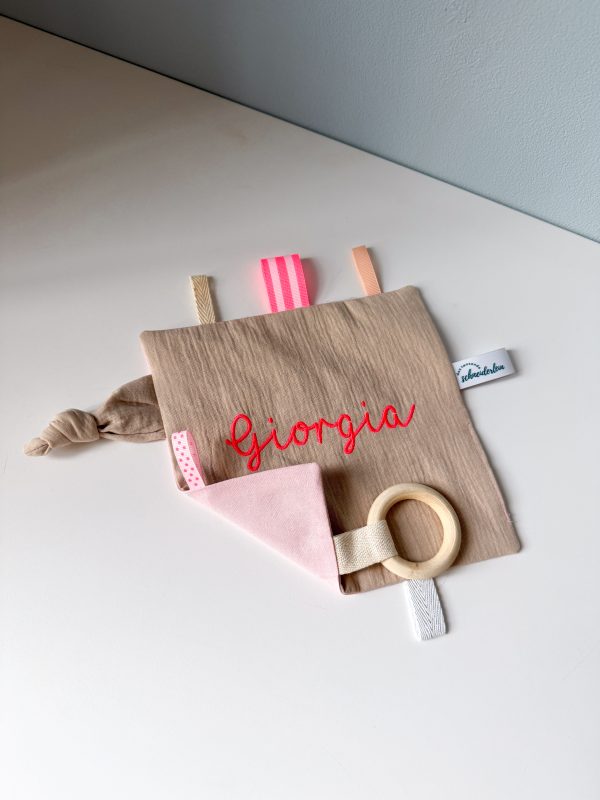 Knistertuch "Pink Party" personalisierbar