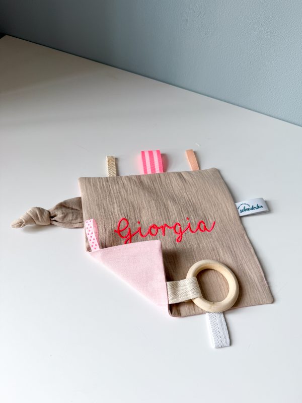 Knistertuch "Pink Party" personalisierbar